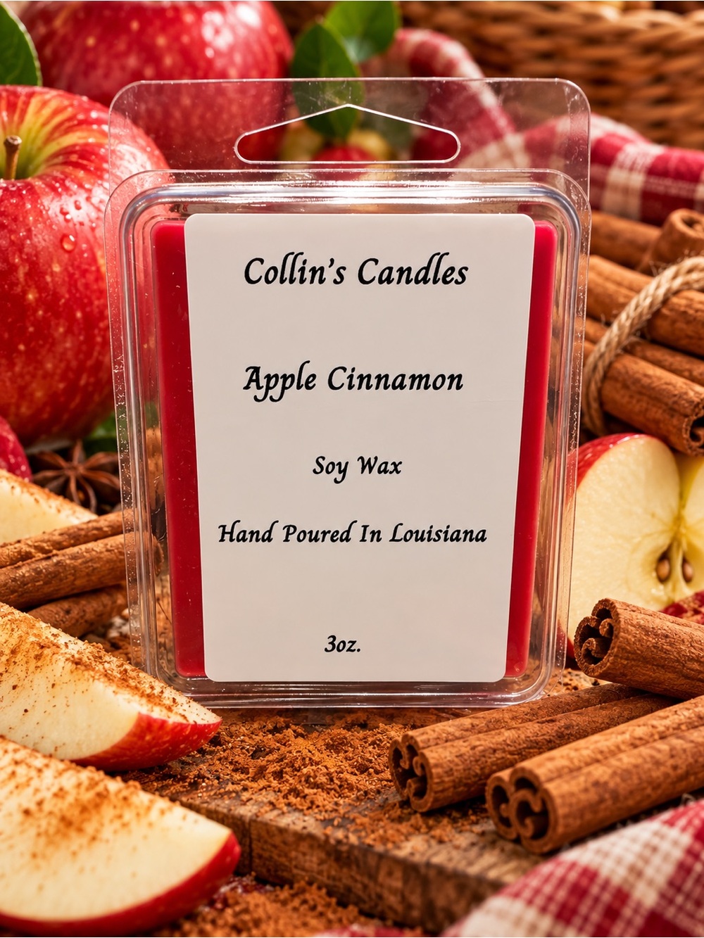 Apple Cinnamon Soy Wax Melts - Red